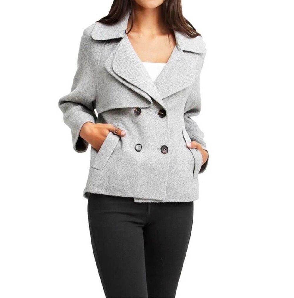 Belle & Bloom I'm Yours Wool Blend Peacoat Black Nwot Size Large - Picture 9 of 9